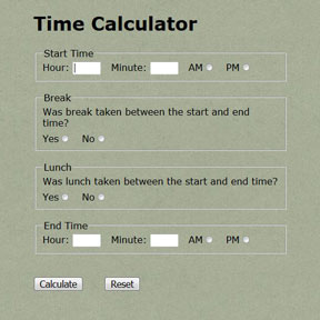 Time Calculator